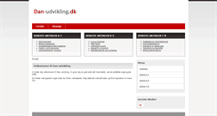 Desktop Screenshot of dan-udvikling.dk